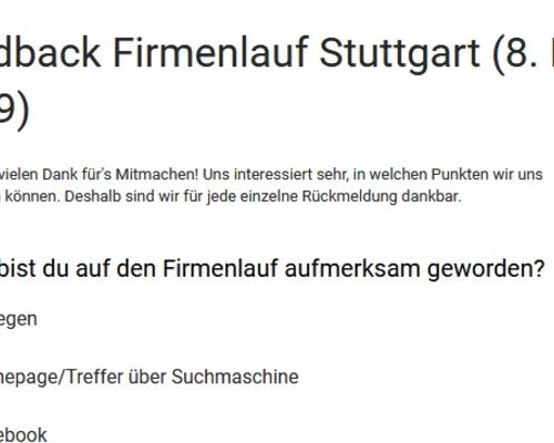 Wir wollen euer Feedback!