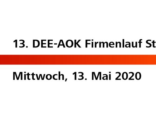 Aus aktuellem Anlass: Information zum DEE-AOK Firmenlauf am 13. Mai!