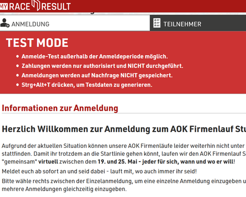 Anmeldung öffnet bald